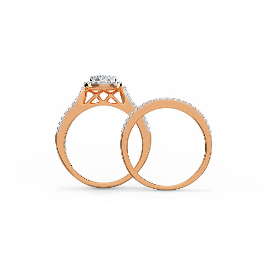 Shining Diamond Bridal Ring Set