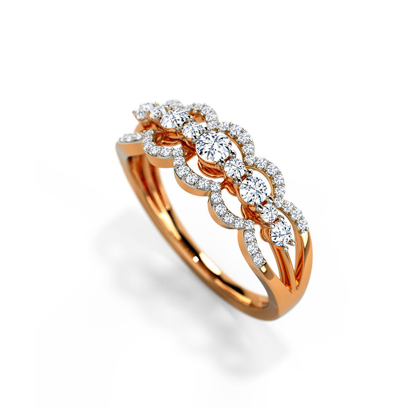 Oval Stud Diamond Band