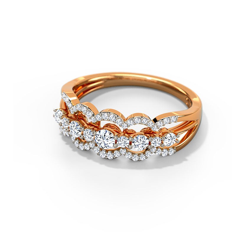 Oval Stud Diamond Band