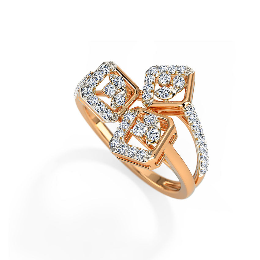 Zara Geometric Diamond Ring