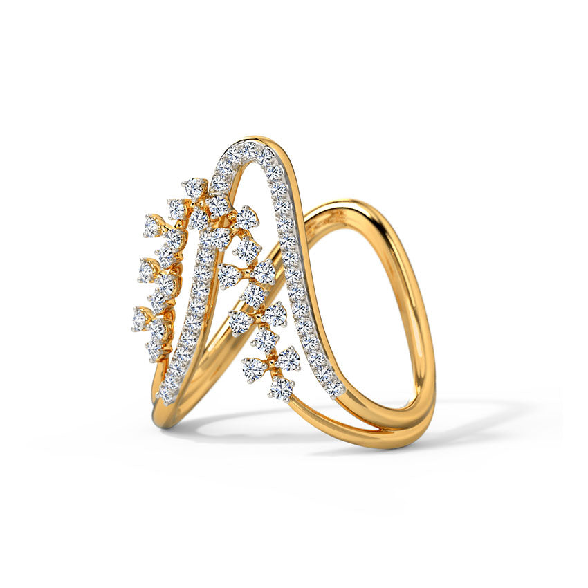 Arc Line Diamond Vanki Ring