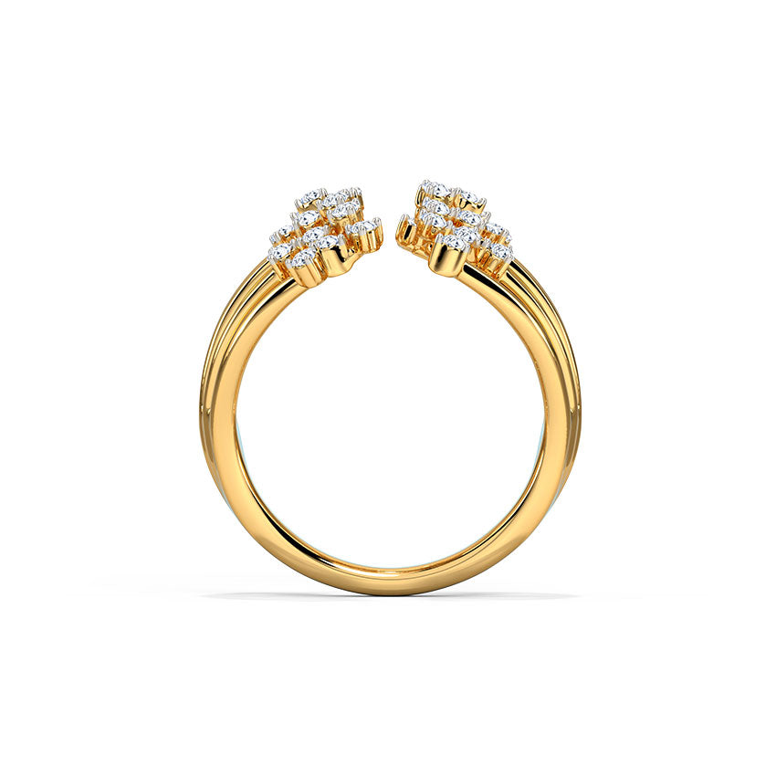 Swirling Cluster Diamond Ring