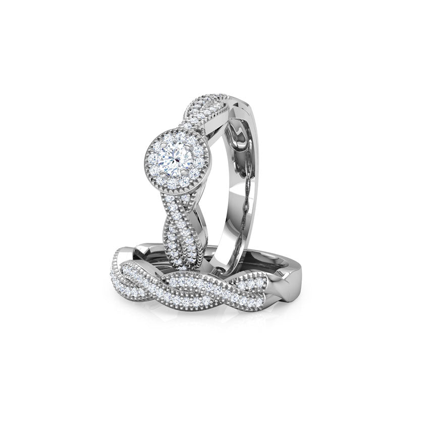 Radiant Diamond Bridal Ring Set