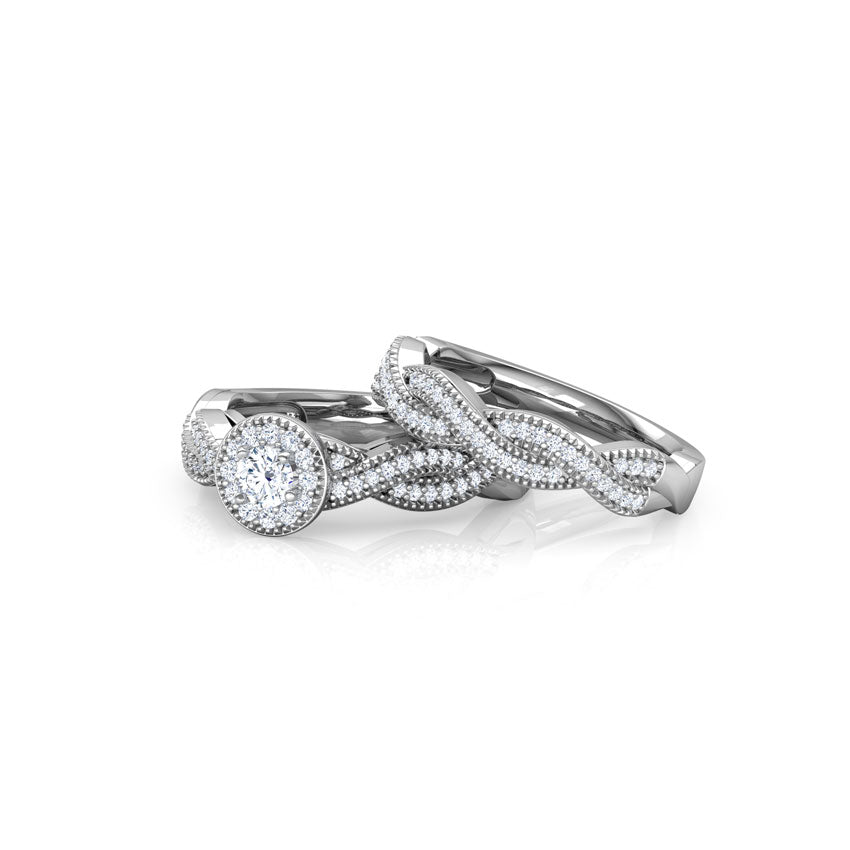 Radiant Diamond Bridal Ring Set