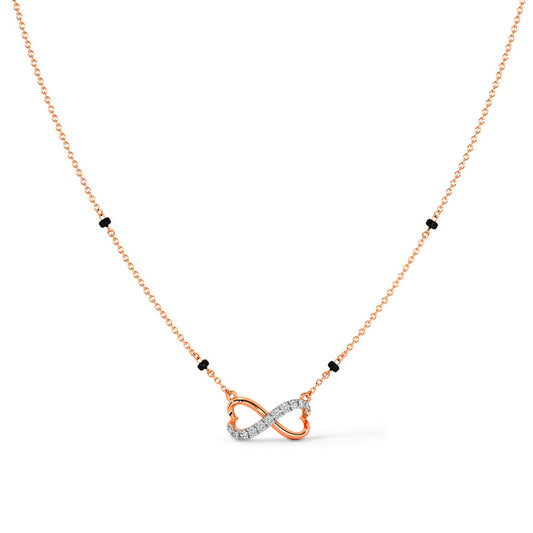 Cherished Infinity Heart Diamond Mangalsutra
