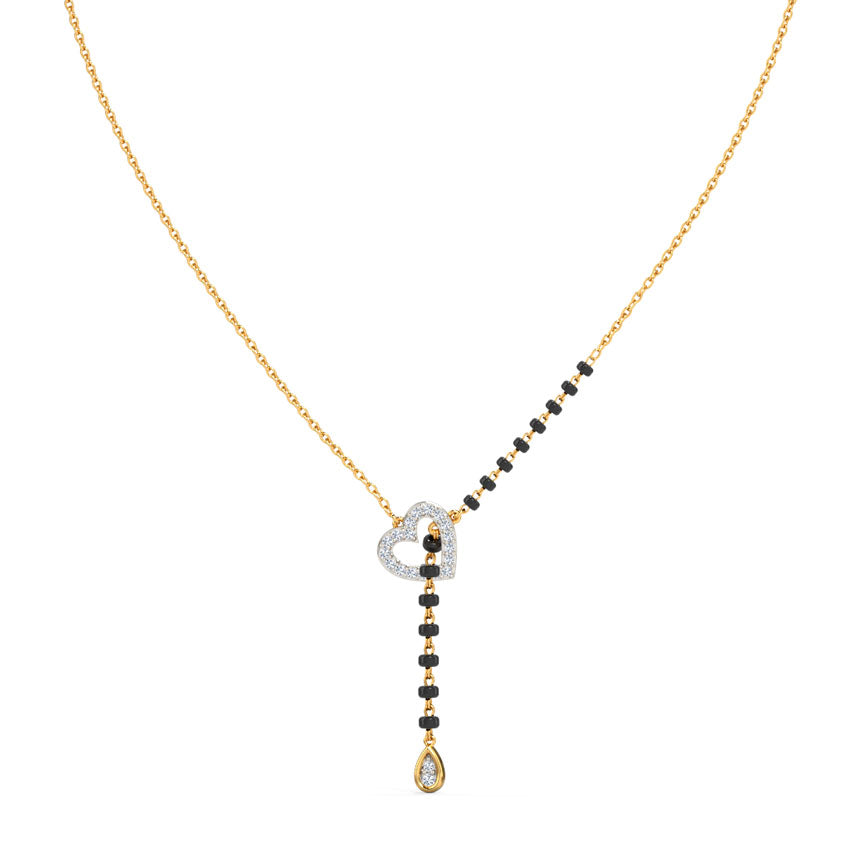Kamala Heart Lariat Diamond Mangalsutra