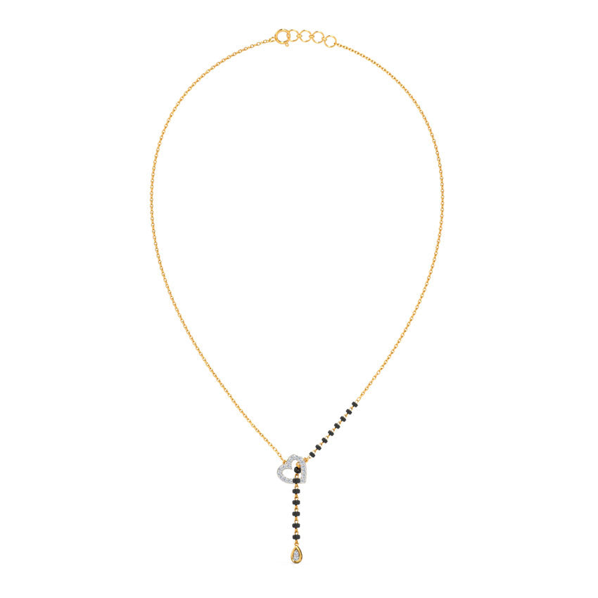 Kamala Heart Lariat Diamond Mangalsutra