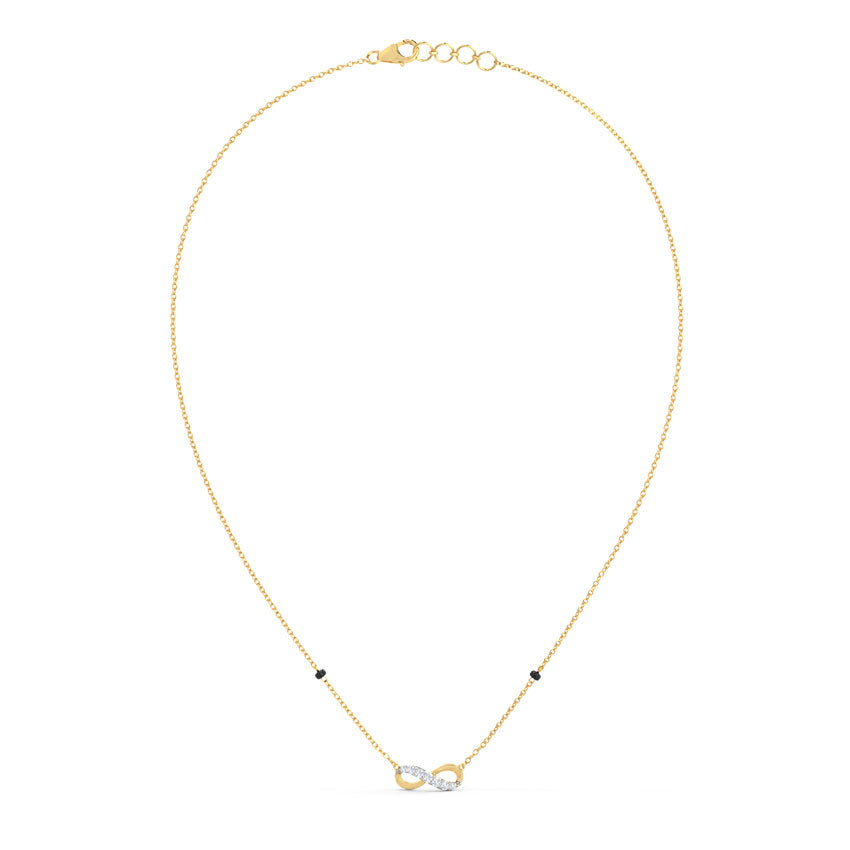 Ava Infinity Gold Diamond Mangalsutra