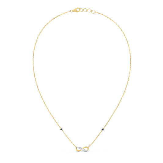 Ava Infinity Gold Diamond Mangalsutra