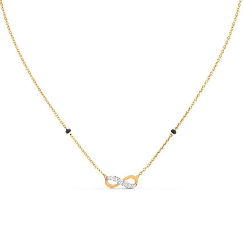 Ava Infinity Gold Diamond Mangalsutra
