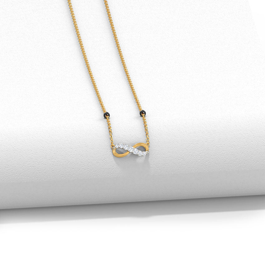 Ava Infinity Gold Diamond Mangalsutra