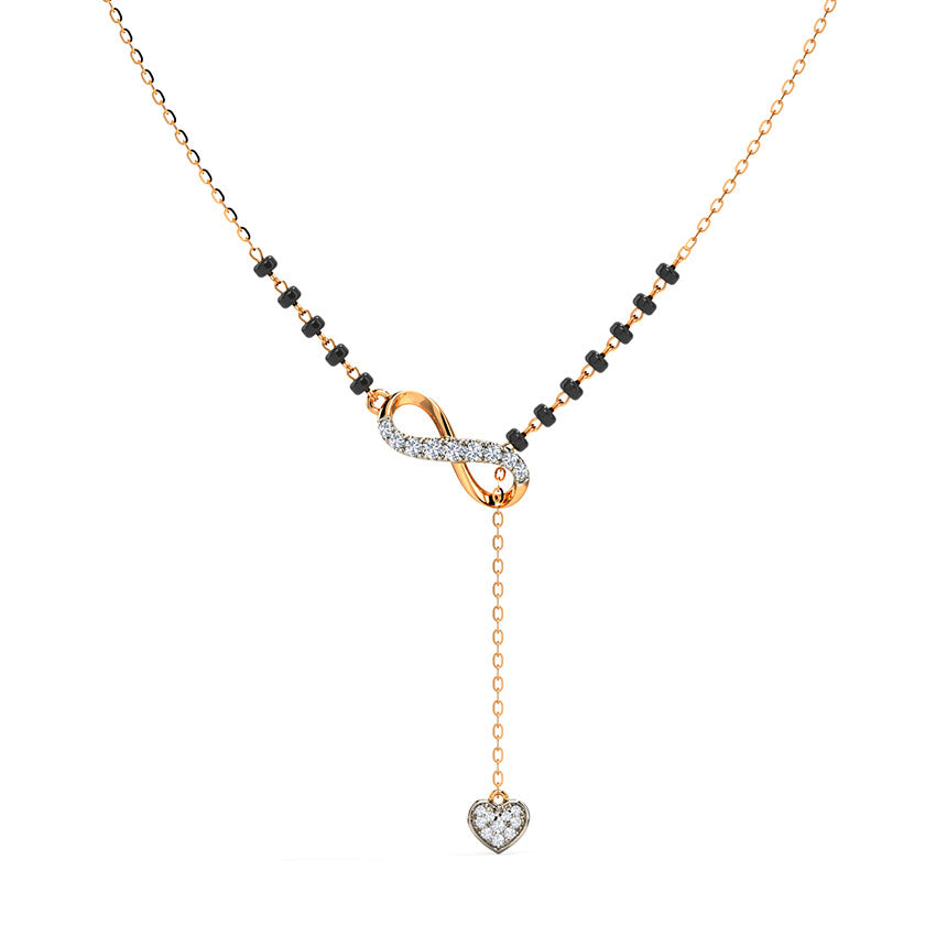 Esmeralda Infinity Lariat Diamond Mangalsutra