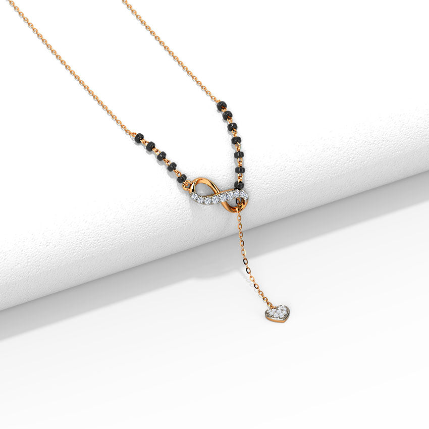Esmeralda Infinity Lariat Diamond Mangalsutra