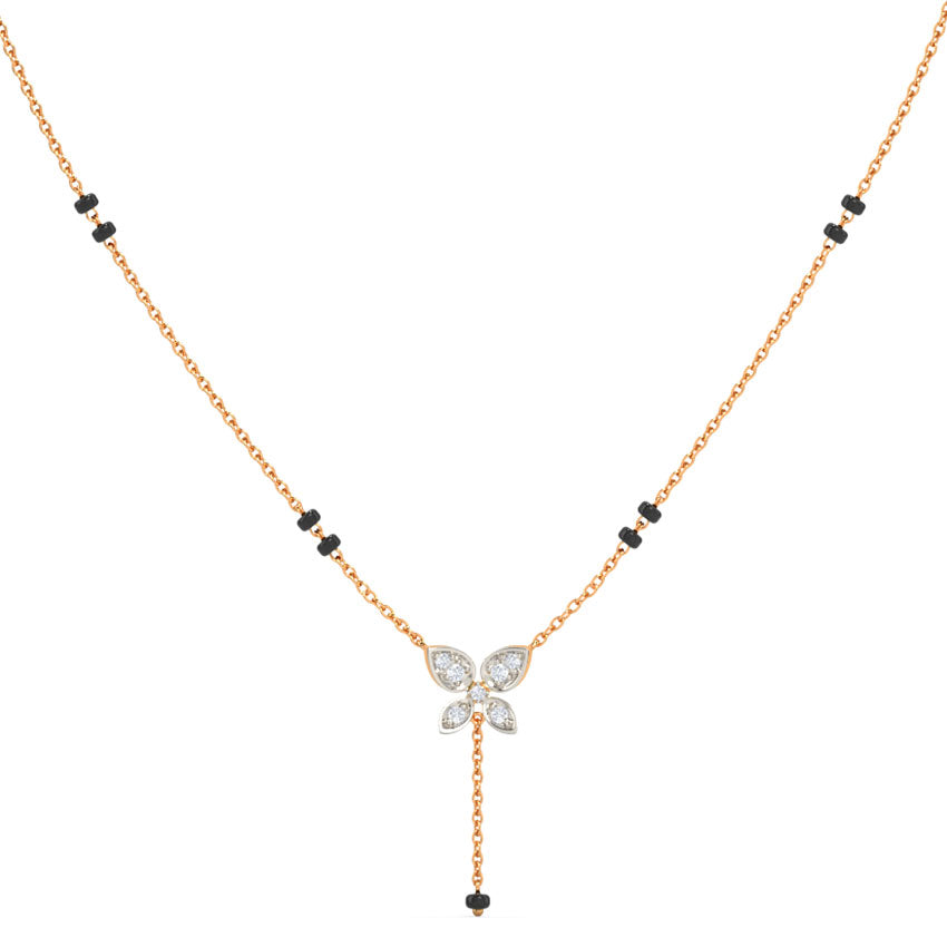 Violet Butterfly Diamond Mangalsutra