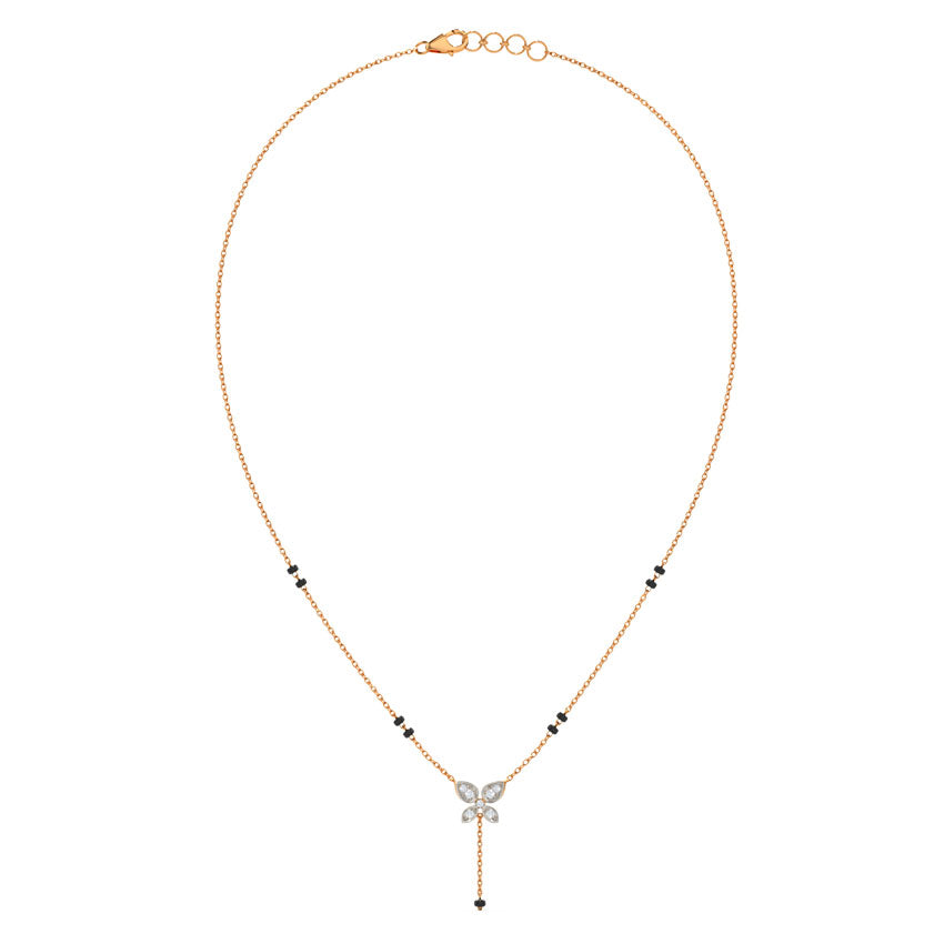 Violet Butterfly Diamond Mangalsutra