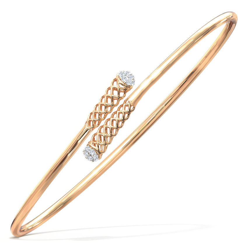 Braided Cluster Diamond Bracelet