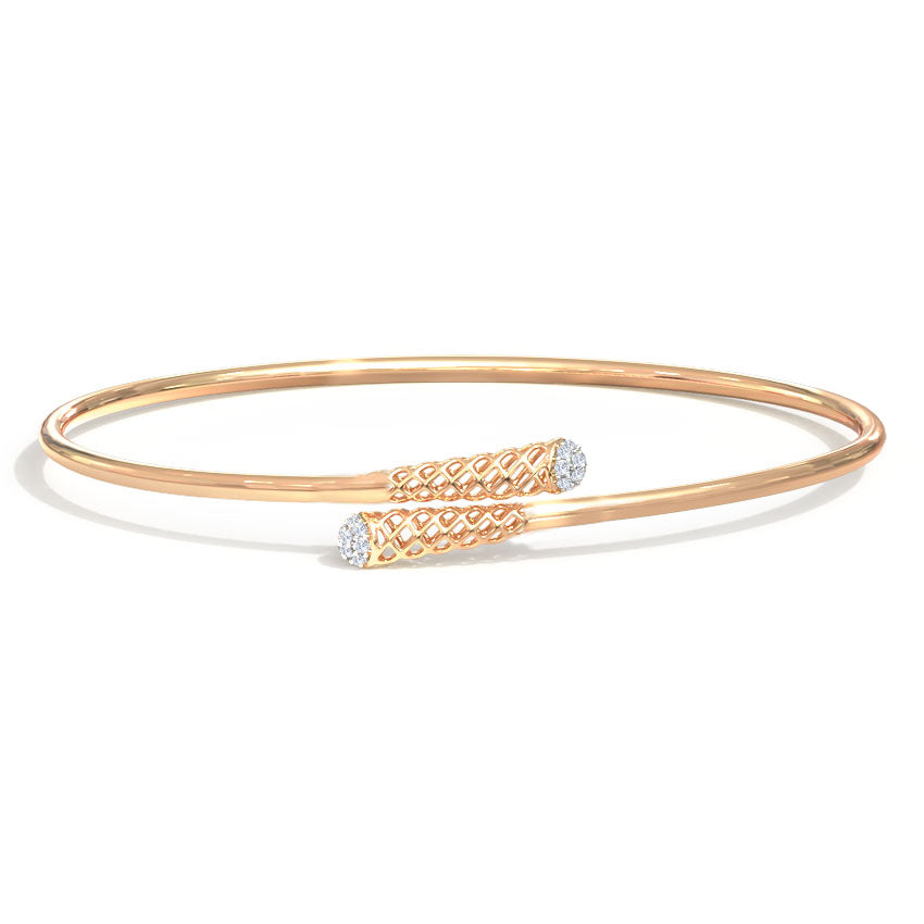 Braided Cluster Diamond Bracelet