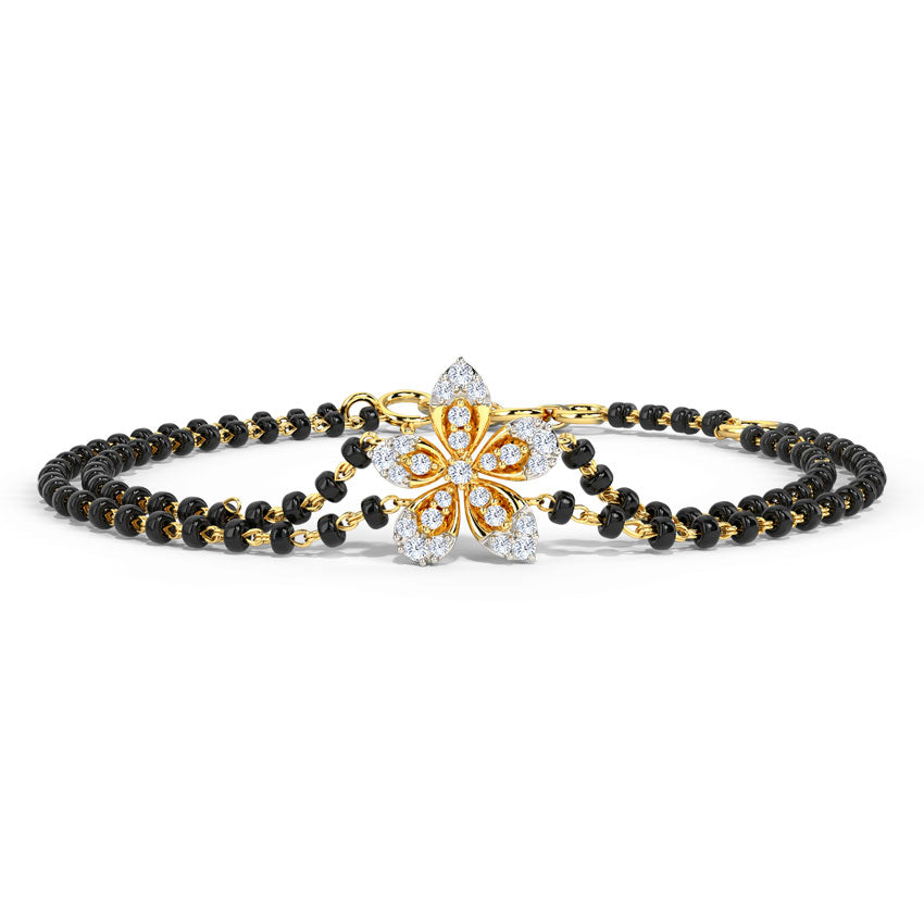 Floral Diamond Mangalsutra Bracelet