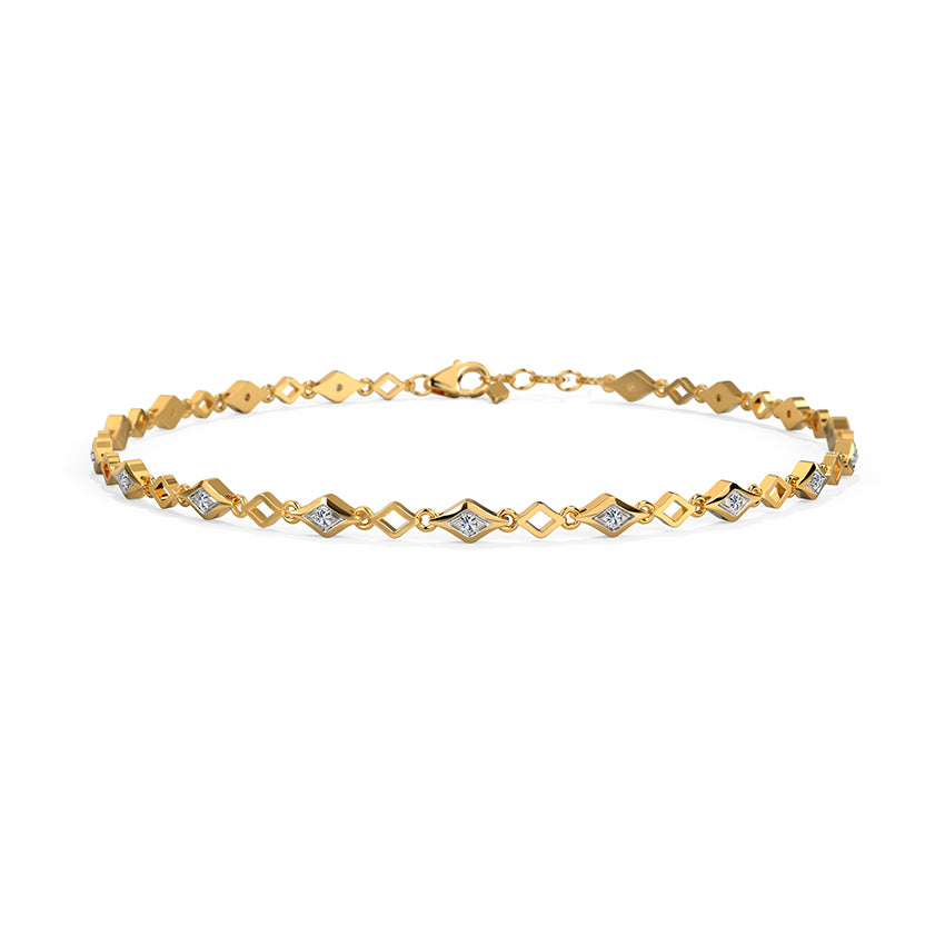 Gleaming Hues Diamond Chain Bracelet