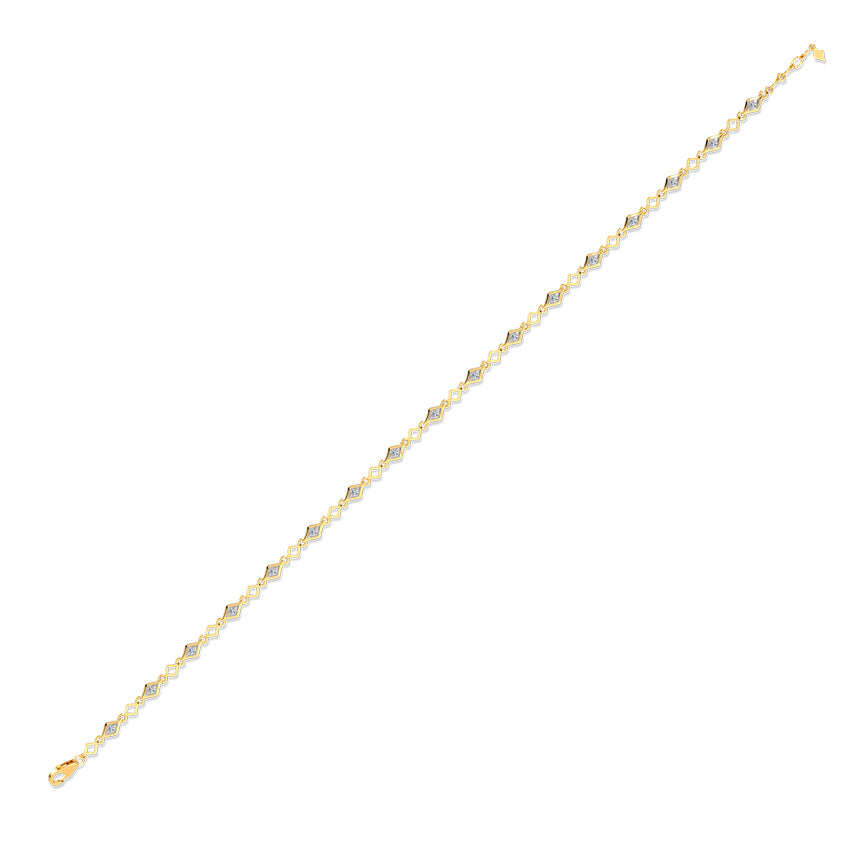 Gleaming Hues Diamond Chain Bracelet