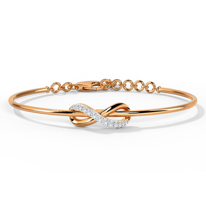 Twirled Infinity Diamond Bracelet