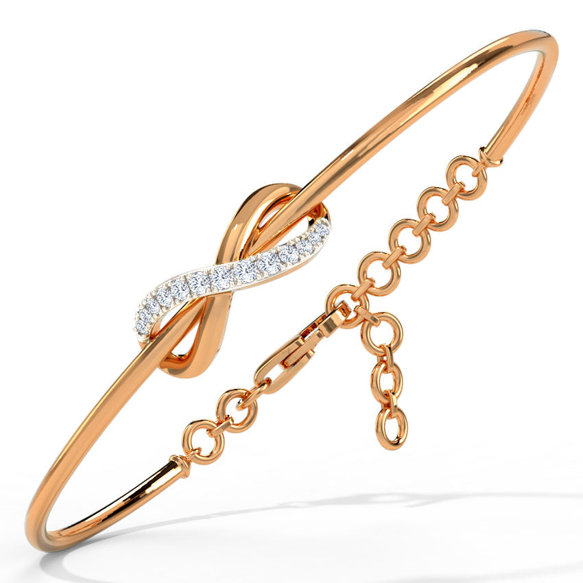 Twirled Infinity Diamond Bracelet