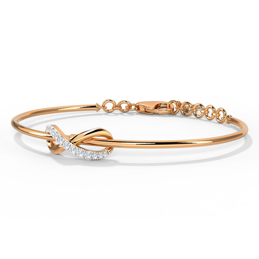 Twirled Infinity Diamond Bracelet