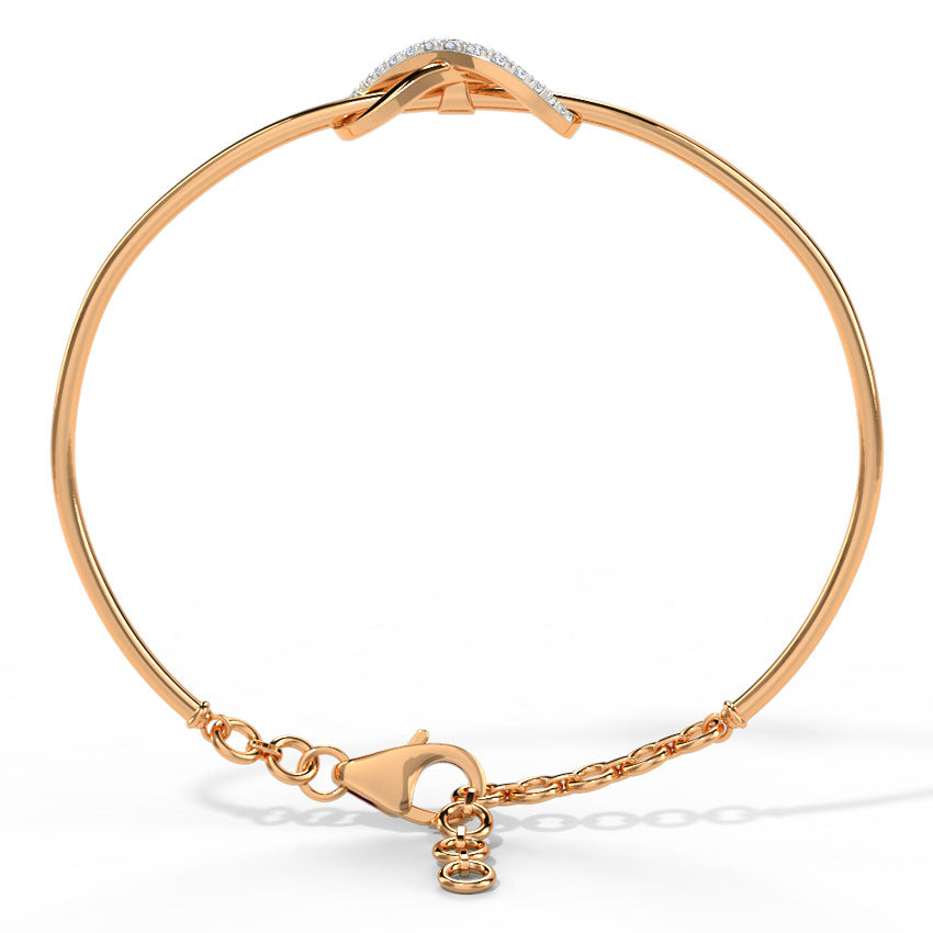 Twirled Infinity Diamond Bracelet