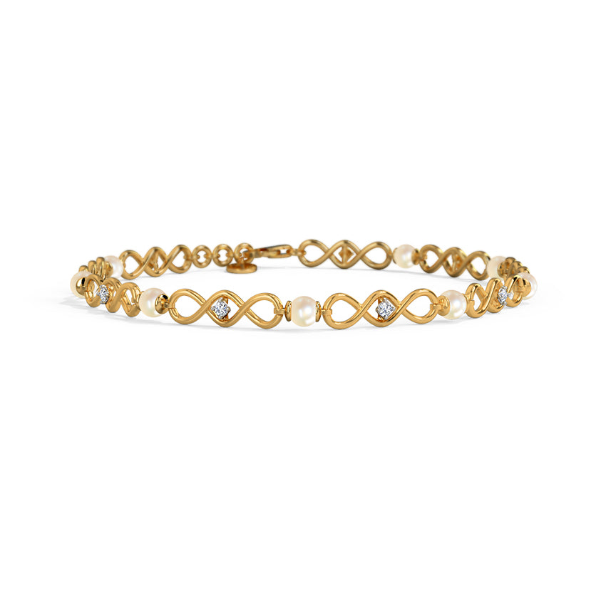 Pearl Swirl Chain Bracelet
