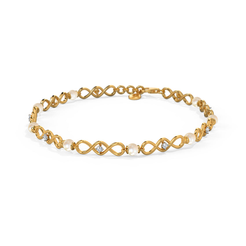 Pearl Swirl Chain Bracelet