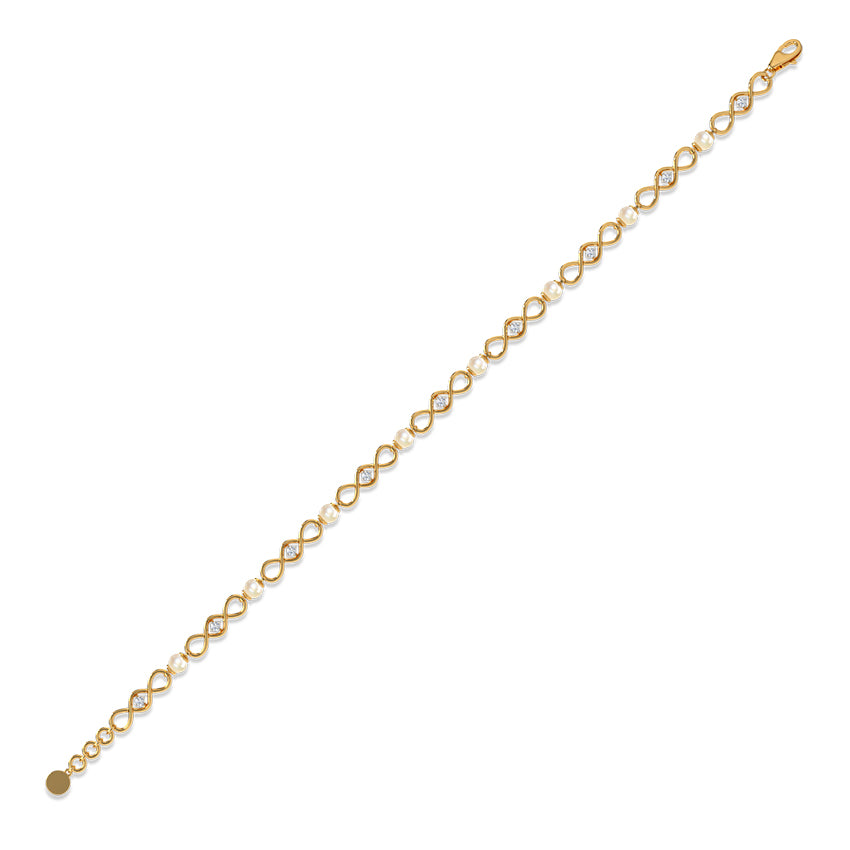 Pearl Swirl Chain Bracelet