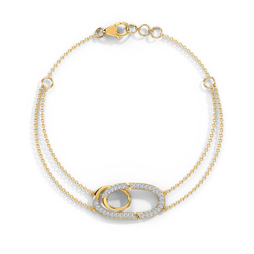 Radiant Strands Diamond Chain Bracelet