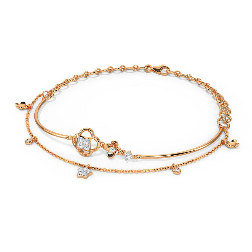 Glistening Clover Diamond Bracelet