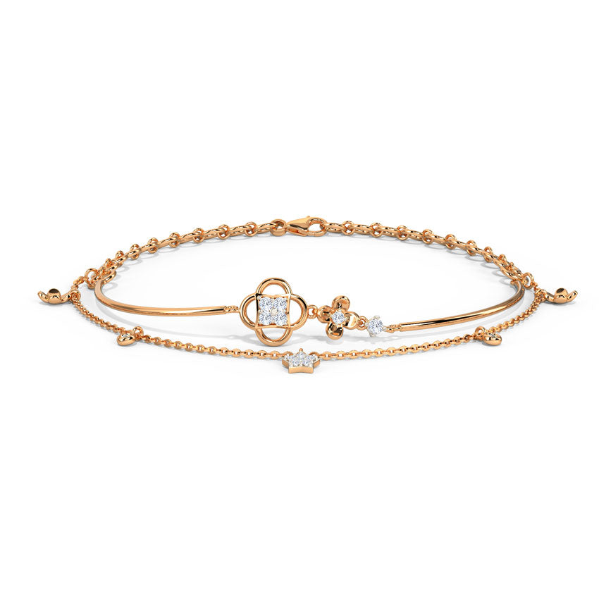Glistening Clover Diamond Bracelet