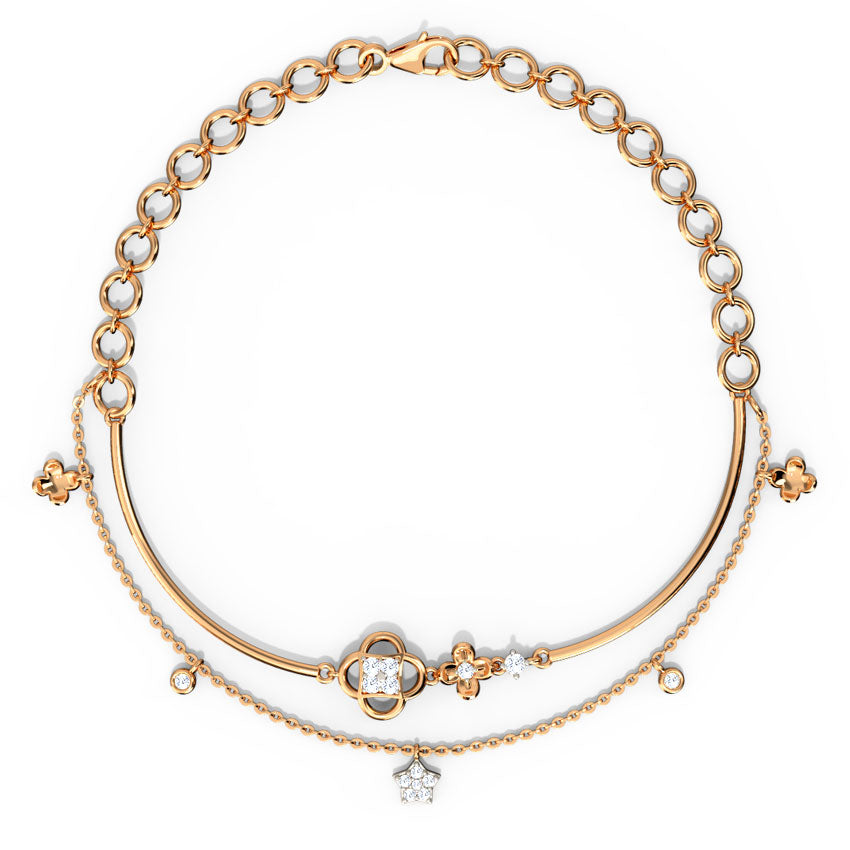 Glistening Clover Diamond Bracelet