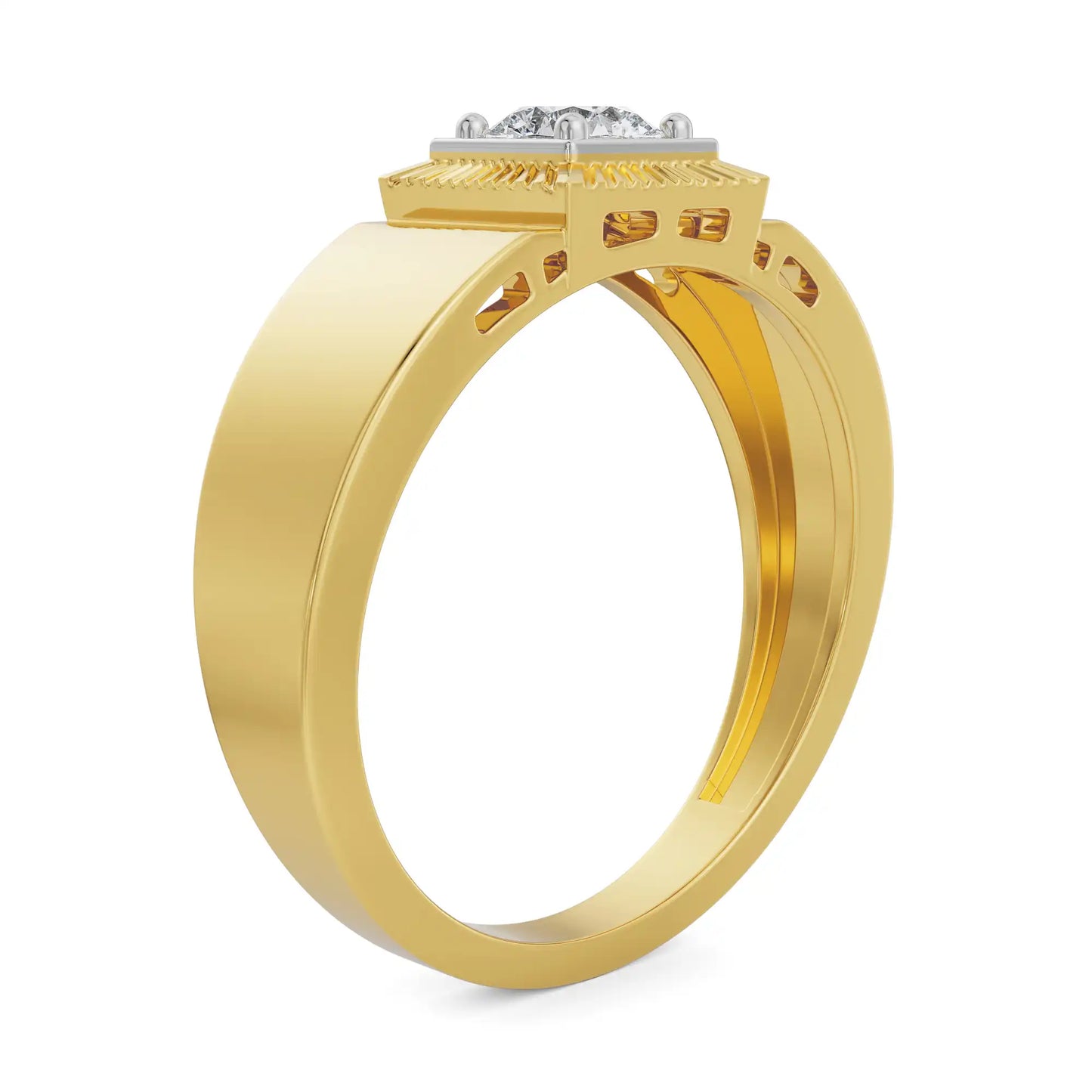 Quadruple Lab Grown Brilliant Bridal Band