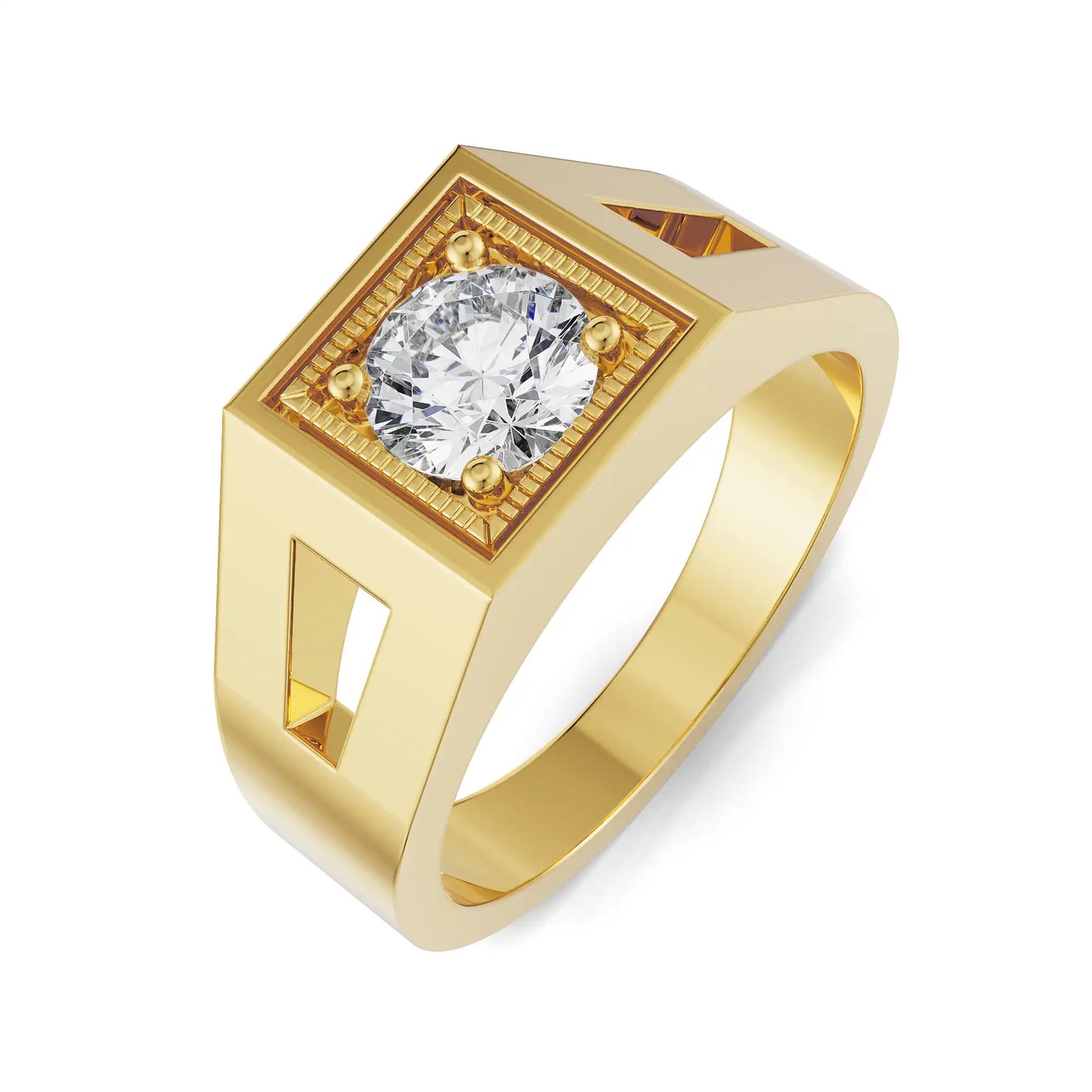 Ezra Circular Gents Lab Grown Diamond Ring