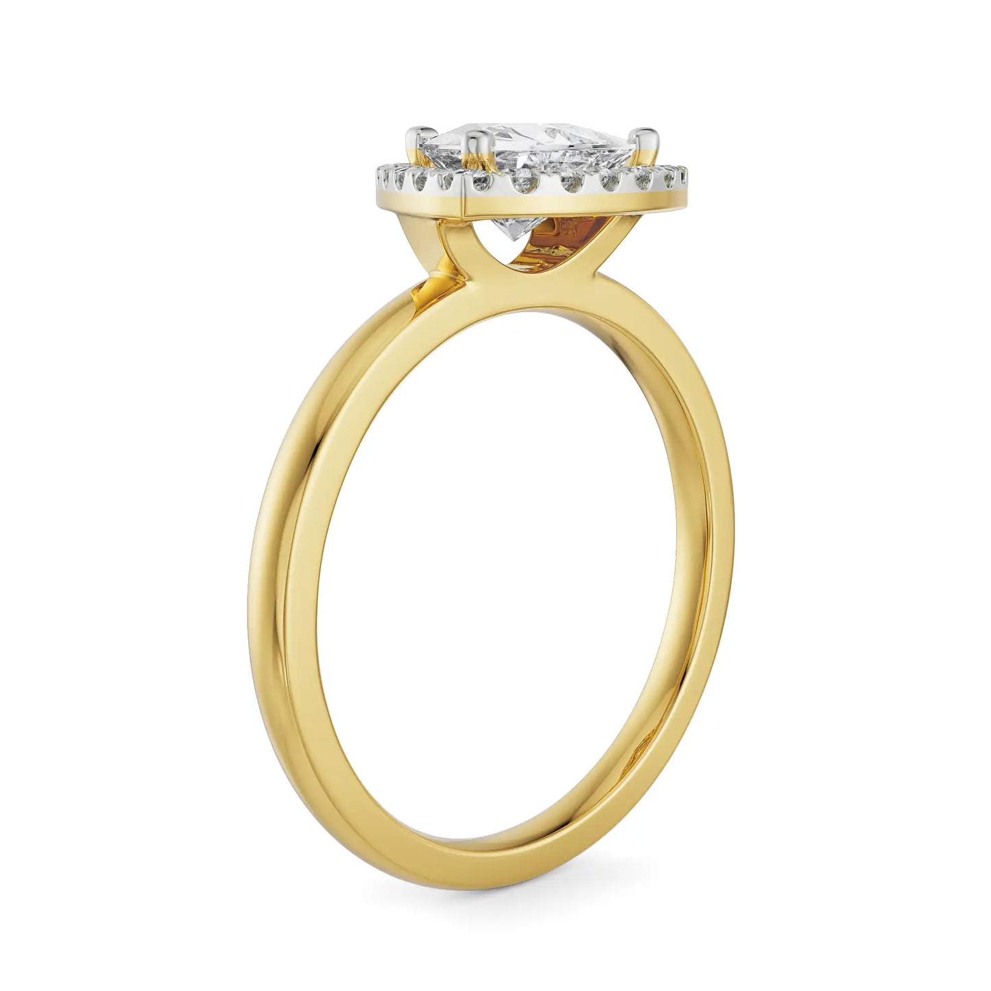Trio Halo Lab Luxe Engagement Circle