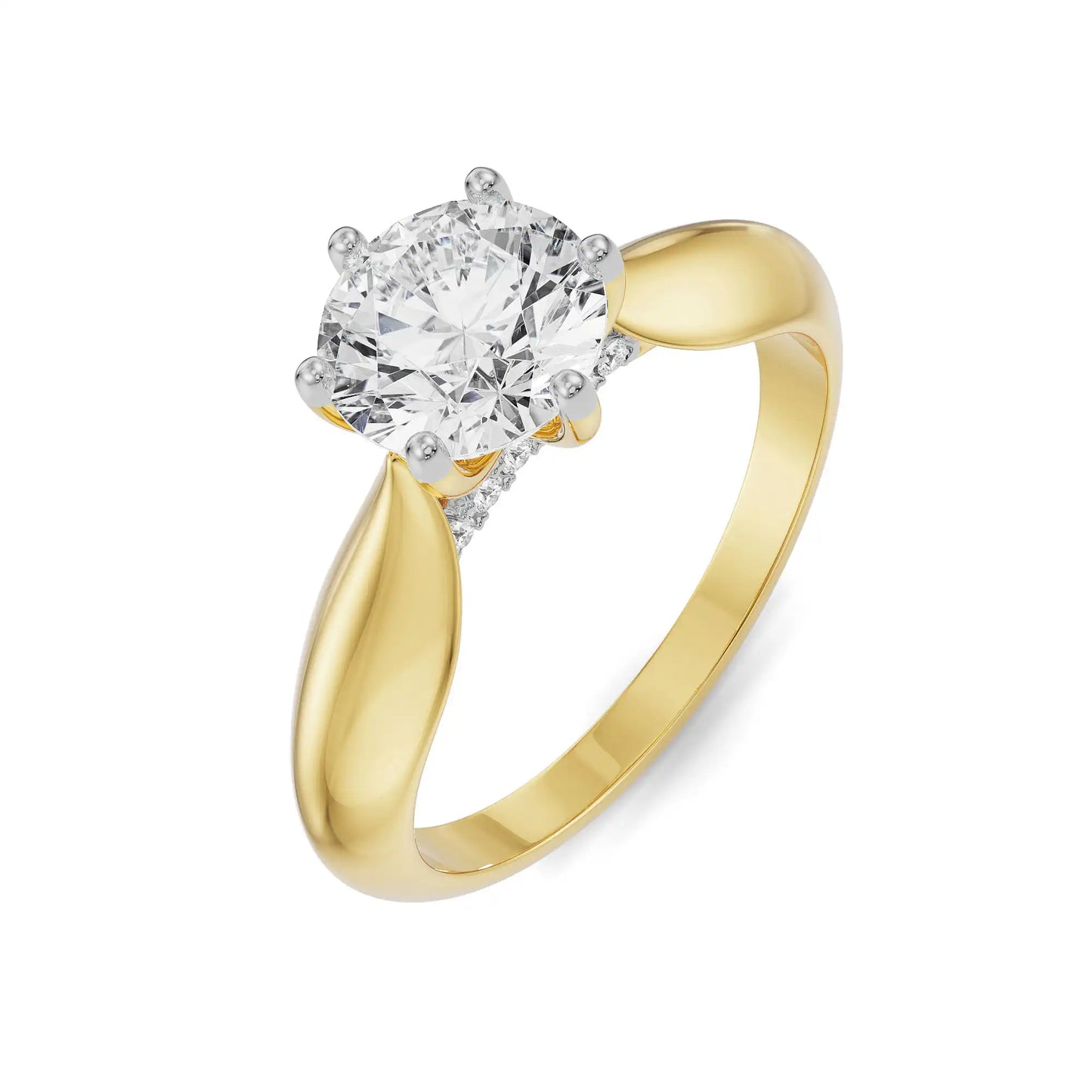 Luna Circular Lab Brilliant Solitaire Ring