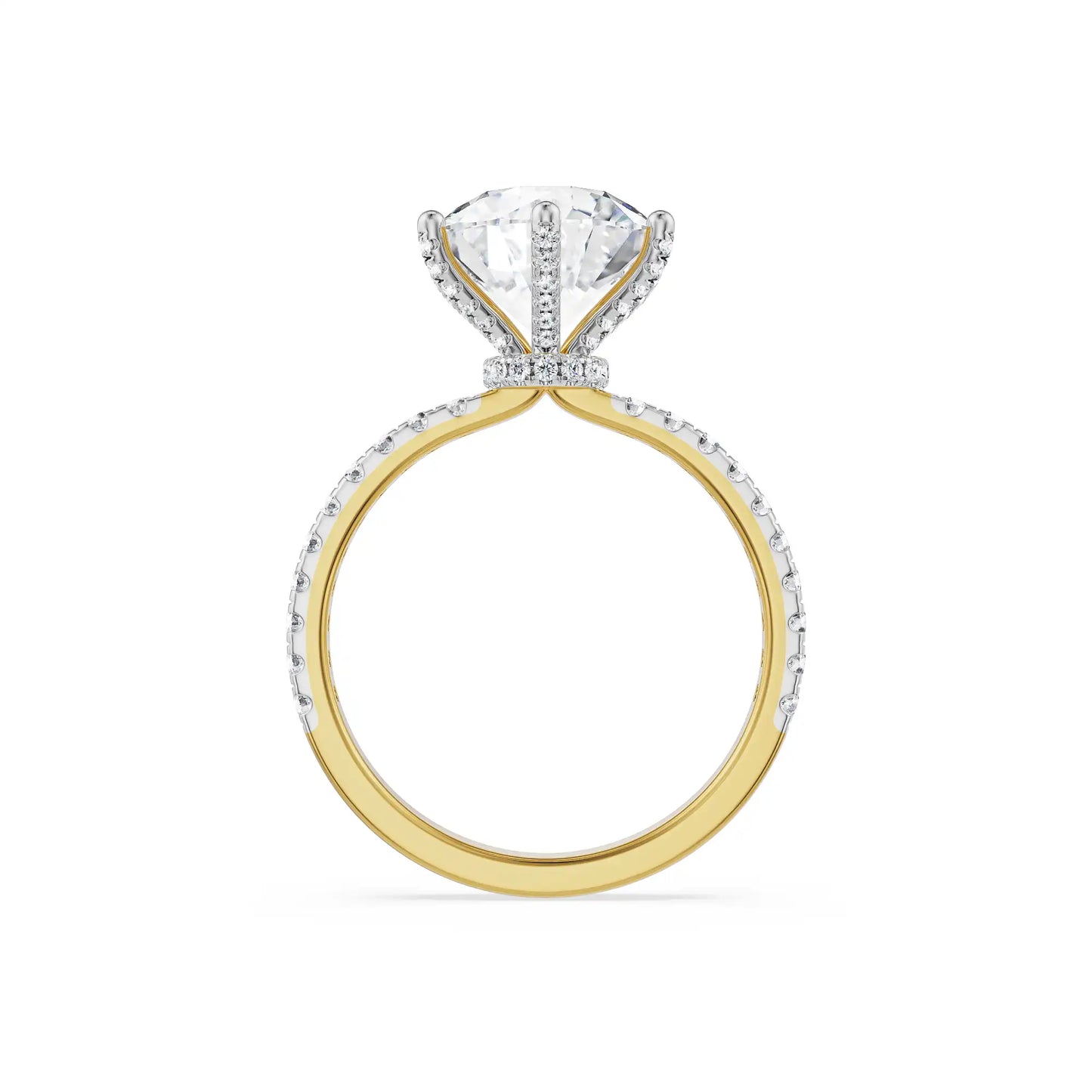 Majestic Circular Lab Grown Radiant Solitaire Bridal Ring
