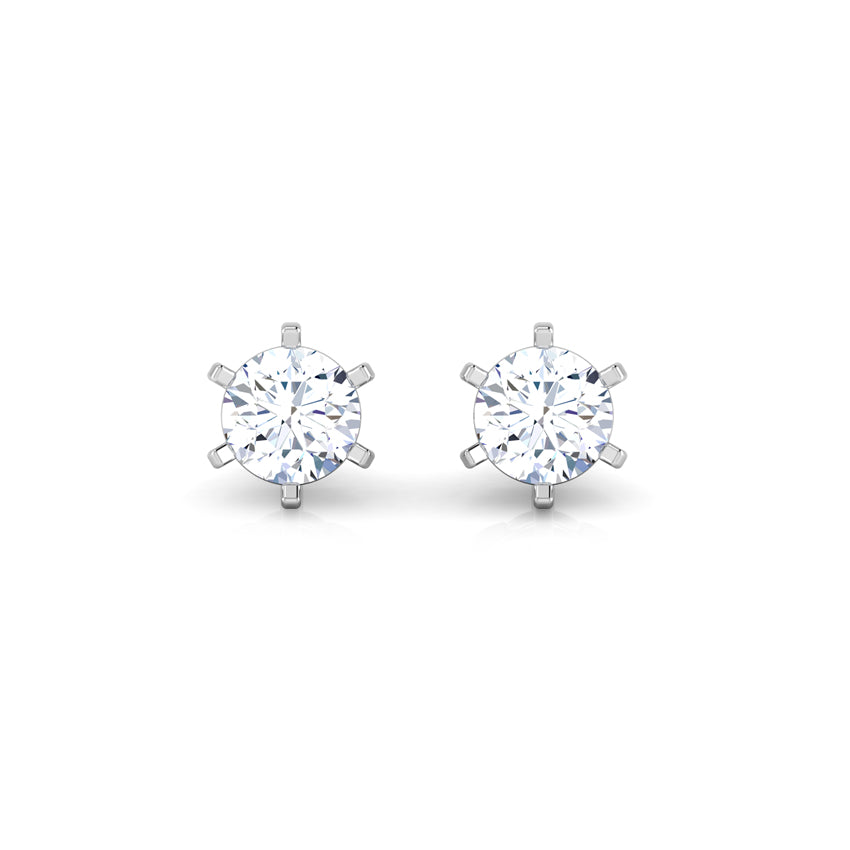 Celestial Solitaire Stud Earrings