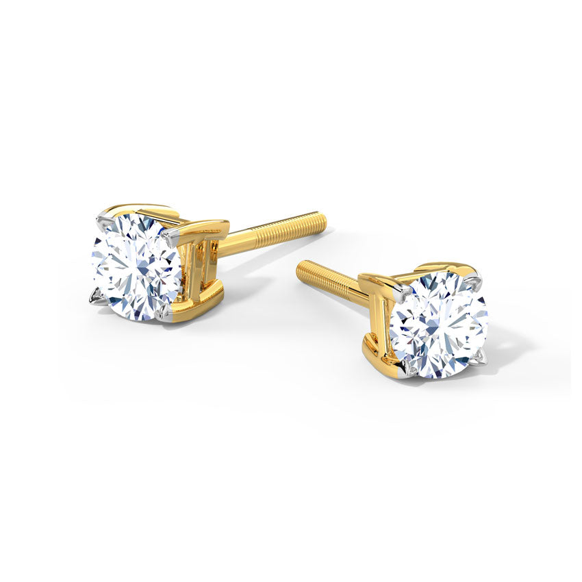 Caprice Prime Solitaire Stud Earrings