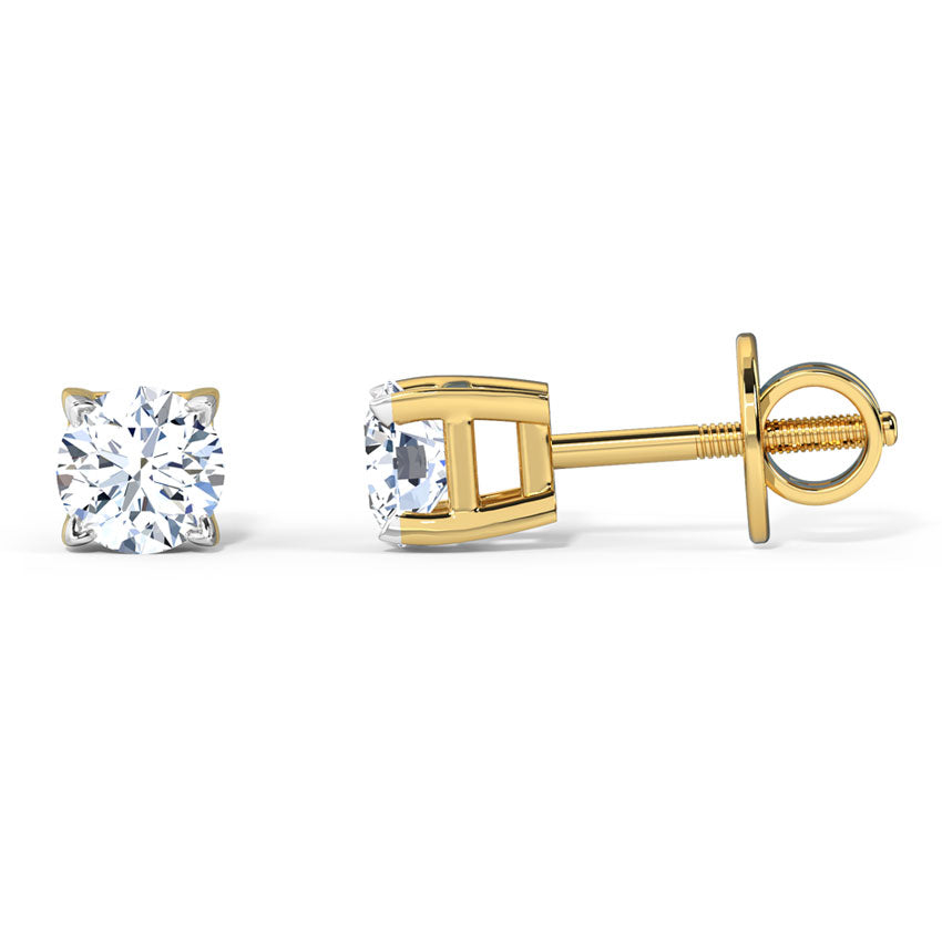 Caprice Prime Solitaire Stud Earrings