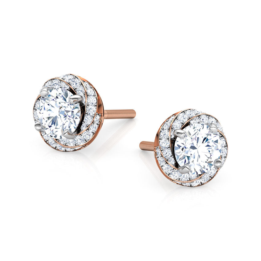 Tania Solitaire Stud Earrings
