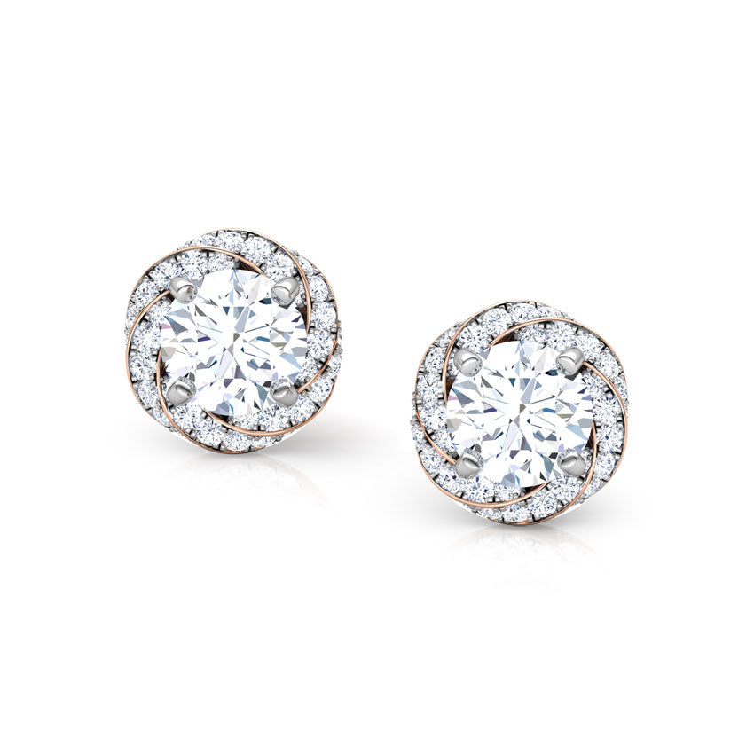 Tania Solitaire Stud Earrings