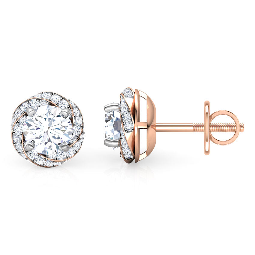 Tania Solitaire Stud Earrings