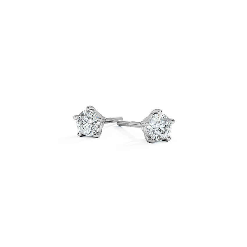 Moonlit Solitaire Stud Earrings