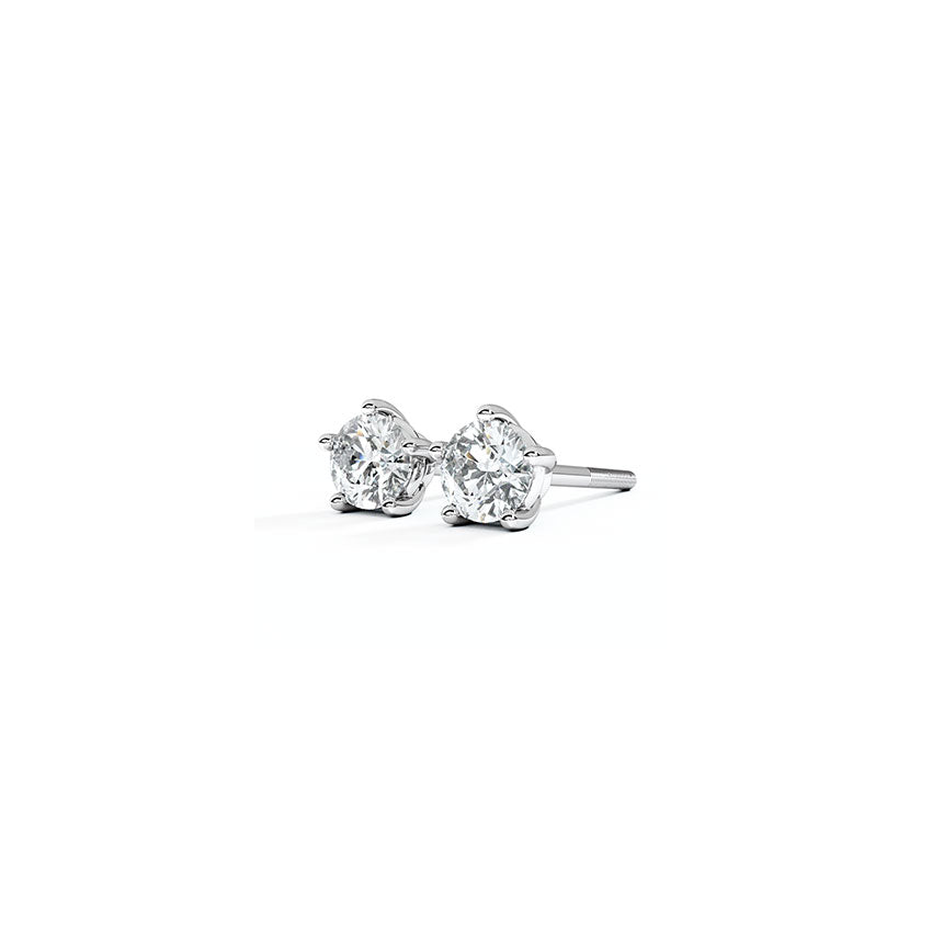 Moonlit Solitaire Stud Earrings