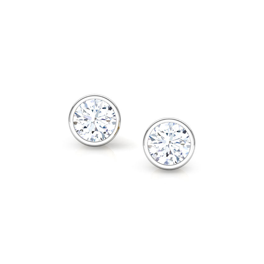 Lantern Solitaire Stud Earrings
