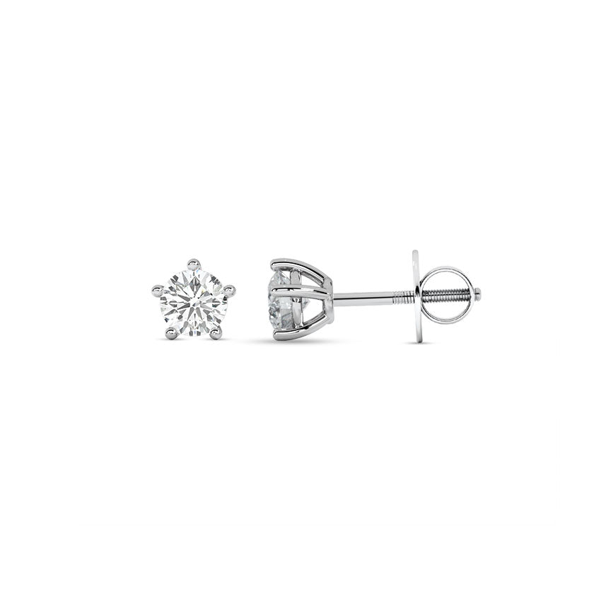 Shine Solitaire Stud Earrings